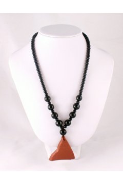 Бусы черные "Осколок" (Агат)