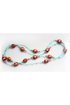 Бусы голубые "Бирюзовый натюрморт" (Бисер)