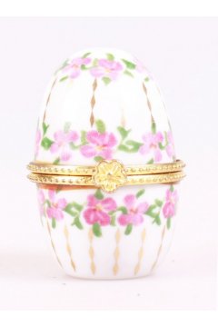Шкатулка для украшений "Яйцо с цветами" (Металл)