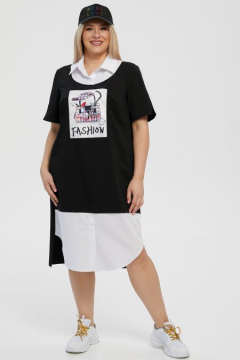 Платье "Luxury Plus" 1231 (Черно-белый)