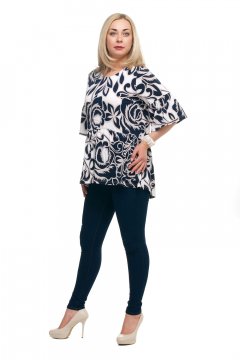 Туника "Олси" 1706030 (Тёмно-синий/белый)