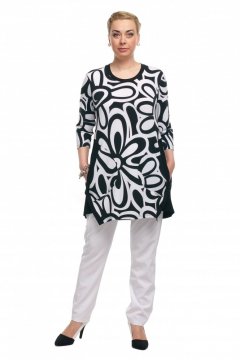 Туника "Олси" 1606010 (Черно-белый)