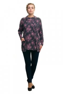 Туника "Олси" 1706015 (Серо-розовый)