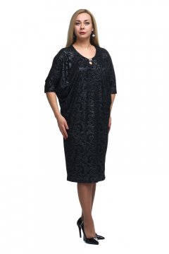 Платье "Олси" 1805018/1 (Черный/узор)