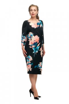 Платье "Олси" 1705050/2V (Чёрный)