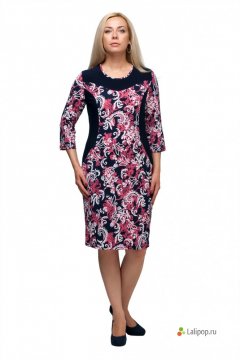 Платье "Олси" 1705003/1 (Синий темный/розовый)
