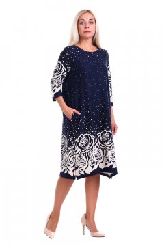 Платье "Олси" 1905003/2 (Бежевые розы)