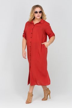 Платье-рубашка "Арлин" (Красный)