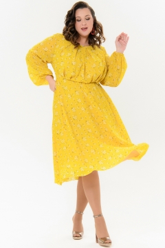 Платье "ЛаТэ" 2724512 (Шифон нежно-желтый)