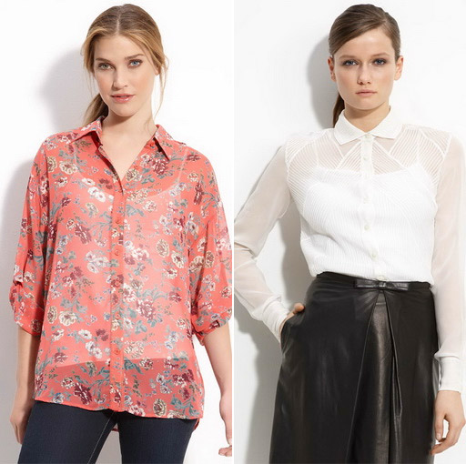 Полупрозрачная блузка