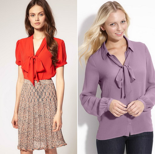 Блузка с бантом